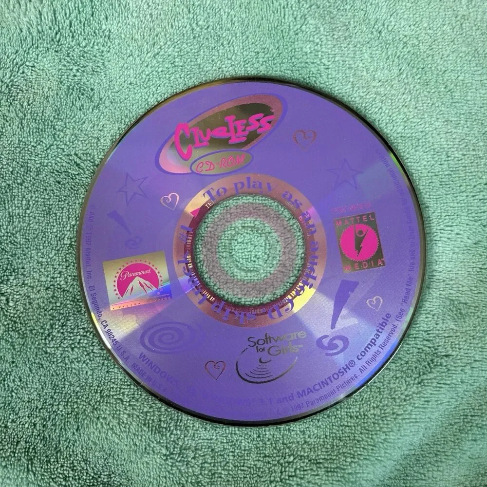 Vintage 1997 Mattel Clueless CD Rom Sabrina Teenage Witch Game Windows PC‎ Mac